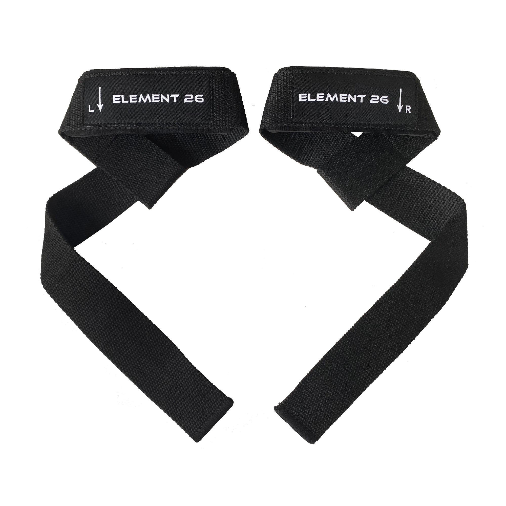 Element 26 Figure-8 Weightlifting Straps - Cotton & Neoprene Blend,  Reinforced With Padding, Durable & Comfortable, 3 Size Variants