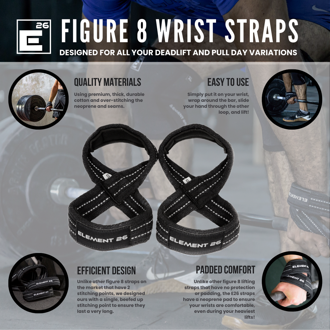 Padded Figure 8 Weightlifting Straps