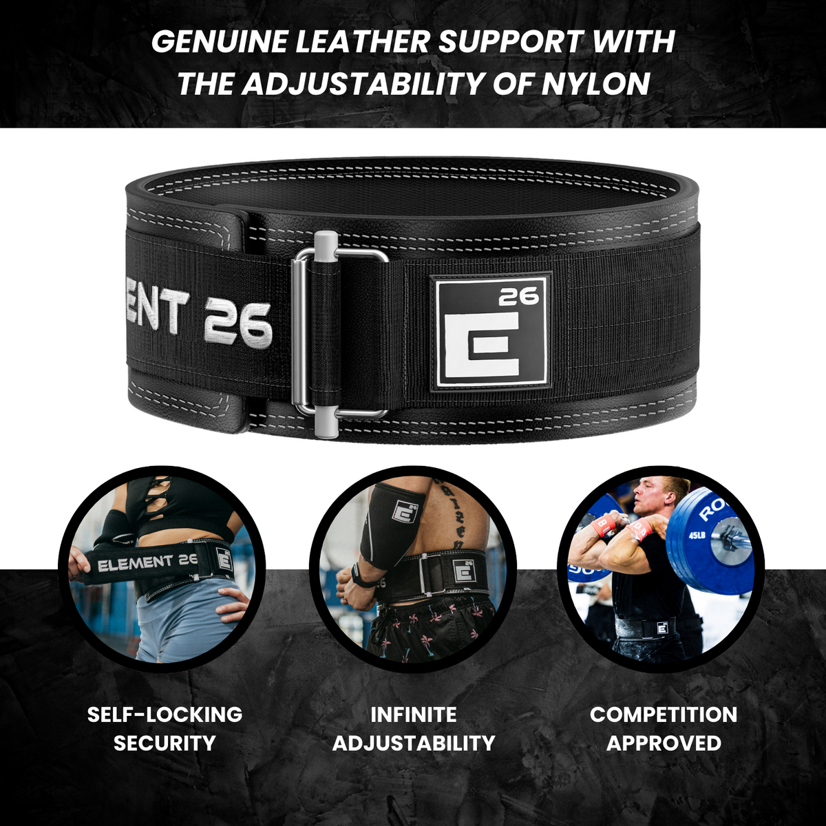 Element 26 Hybrid Leather Weightlifting Belt | Perfect For Heavy ...
