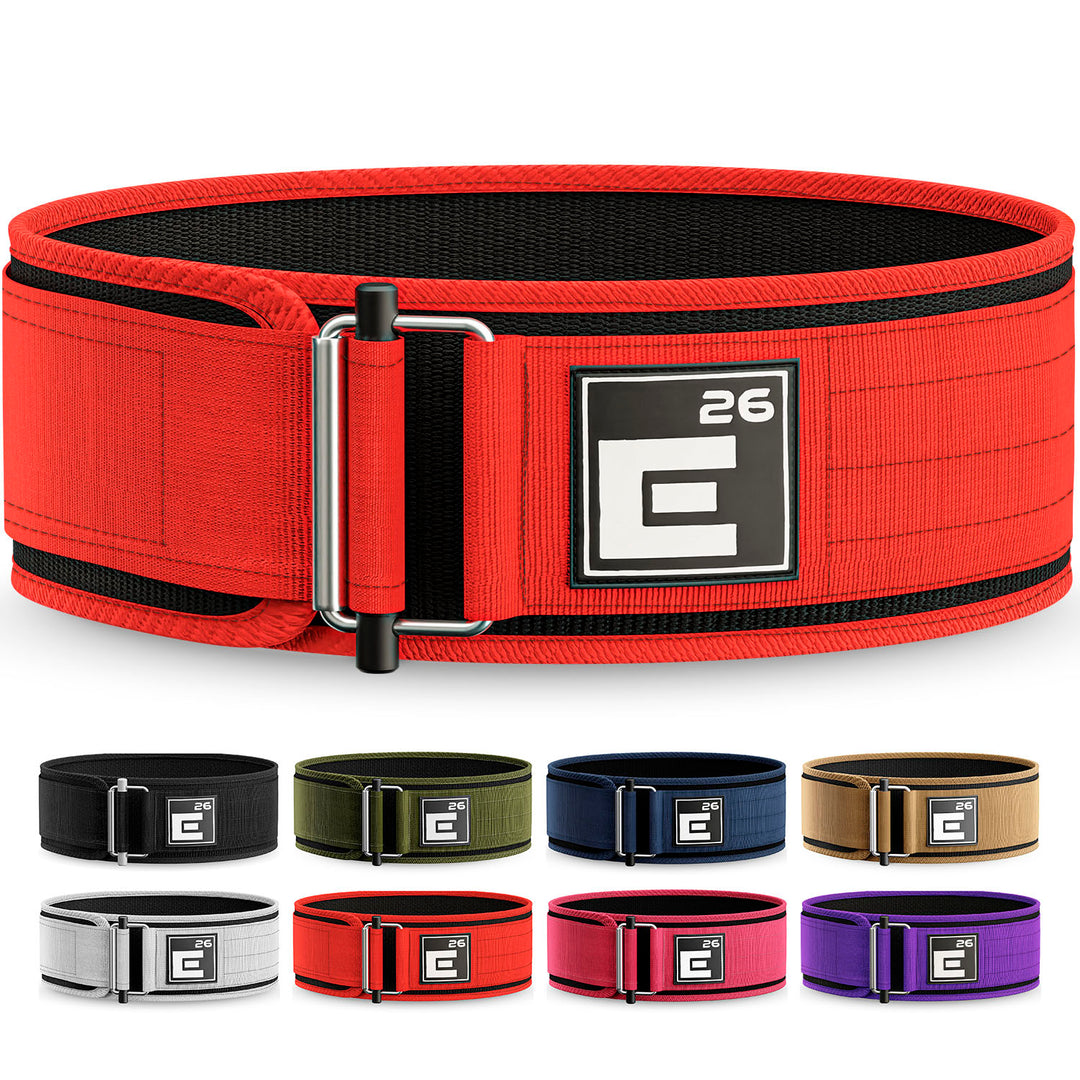 Element 26 Weightlifting Belt - Self-Locking, Unisex, Adjustable & Durable  Nylon Fabric, Ab Support Accessory, Lifetime Warranty, 8 Colors Available