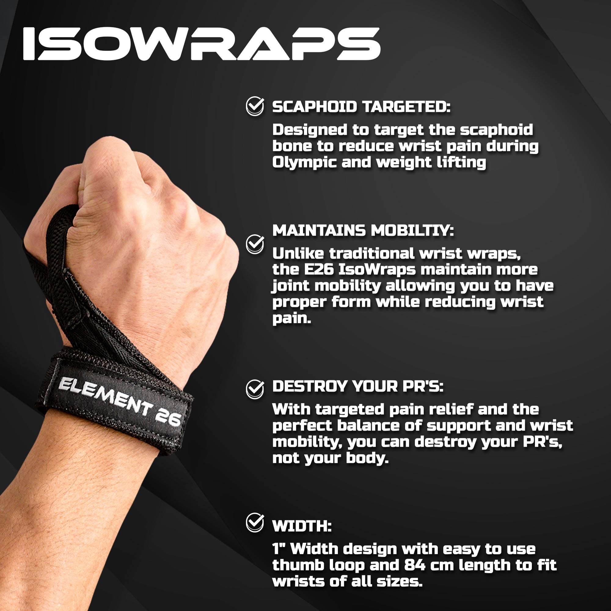 Element 26 IsoWrap Wrist Wraps Wrist Stabilizer Improved