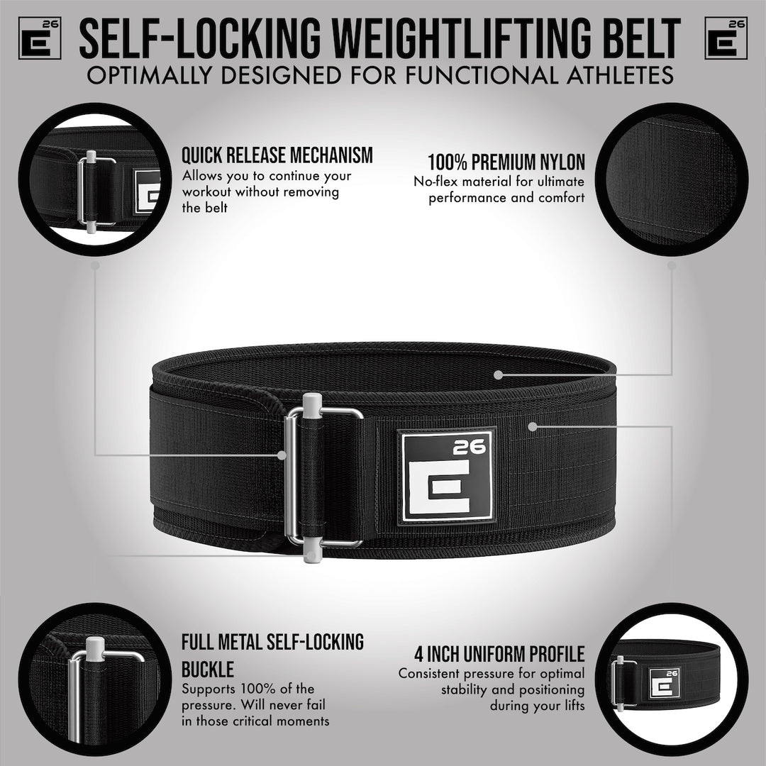 Astra Fitness Weight Lifting Belt - Auto-Locking Weightlifting