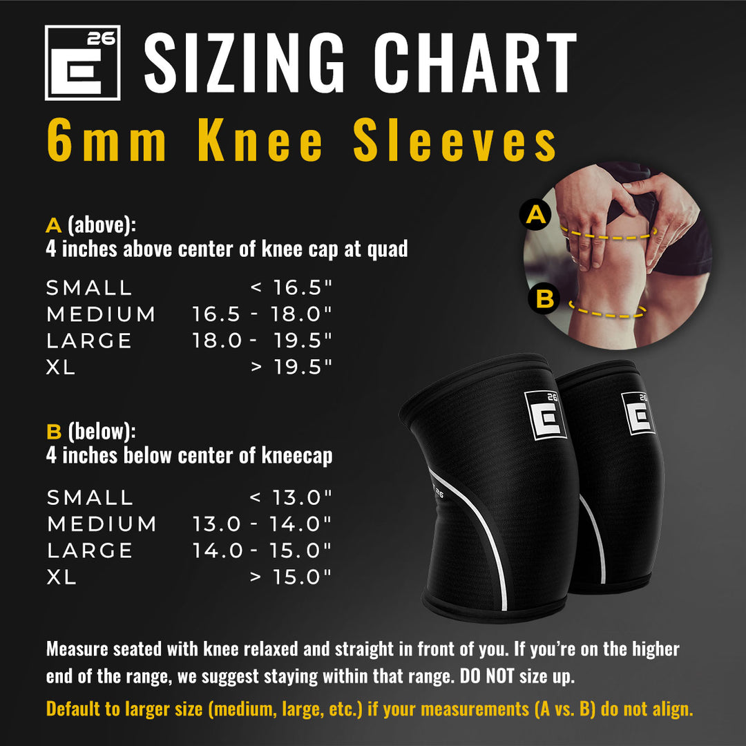 Element 26 Knee Sleeve (6mm) - Knee Compression, Comfortable