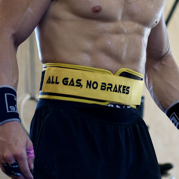 Limited Edition "All Gas, No Brakes" Weightlifting Belt By Sam Kwant